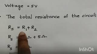 An electric lamp whose resistance 25ohm and a conductor of 5ohm resistance are connected to a 5V [upl. by Adnorrahs]