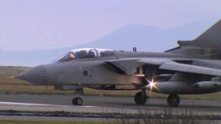 Tornado GR4 Lands Taxis takes off with full afterburners [upl. by Nosnevets]