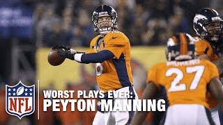 Super Bowl Safety Over the Head of Peyton  NFLs Worst Plays Ever [upl. by Irac611]