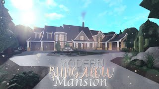 Roblox  Bloxburg Concealed Modern Bungalow Mega Mansion  House Build [upl. by Annaear917]