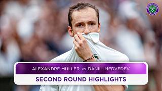 Fifth seed SCARE  Alexandre Muller vs Daniil Medvedev  Highlights  Wimbledon 2024 [upl. by Erodaeht]