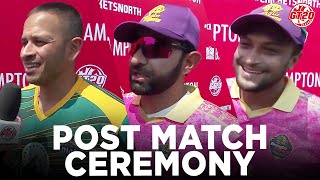 Post Match Ceremony  Vancouver Knights vs Bangla Tigers  Match 4  Global T20 Canada 2024  M6A1A [upl. by Nivloc]