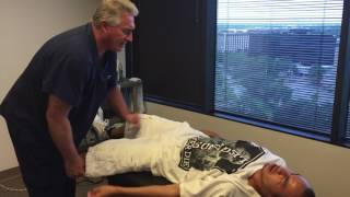 Severe Low Back Pain Sacroiliac Pain Sciatica First Time Adjustment [upl. by Doane344]