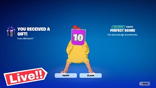 🔴 PERFECT SCORE EMOTE FORTNITE ITEM SHOP LIVE Today Fortnite Chapter 5 [upl. by Aynodal634]