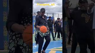 Jeannette Kagame and HE Paul Kagame playing basketball 🏀theogeneish [upl. by Frederica]