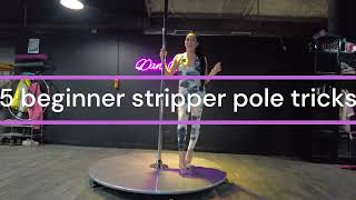 5 beginner stripper pole tricks tutorial [upl. by Niuqram697]