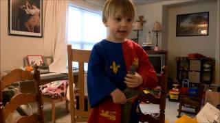 3 Year Old Recites St Crispins Day Speech from Henry V [upl. by Grimona]