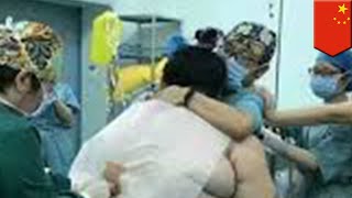 Pregnant Chinese woman shocks doctors with 2inchthick body fat  TomoNews [upl. by Sinnod148]