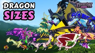 Dragon Size Comparison  From smallest to largest dragons in Dragon Adventures [upl. by Guenzi]