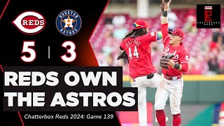 Cincinnati Reds Win 7th Straight Game vs Houston Astros  Chatterbox Reds  Game 139 [upl. by Eihcra]