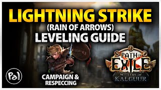 PoE 325 Lightning Strike Warden Leveling Guide Rain of Arrows until merclab [upl. by Floridia]