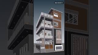 Modern Triplex House Design ytshorts 30x40 [upl. by Atteuqehs715]