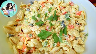 Easy amp Delicious Crab Pasta Salad Lightened up WW Friendly Recipe WW Pasta Salad  Weight Watchers [upl. by Kartis632]