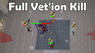 NEW Vetion Calvarion Boss  Small Team Full Kill With Game Sounds OSRS Wildy Boss Rework 2023 [upl. by Bronny191]