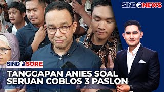 Anies Baswedan Tanggapi Gerakan Coblos 3 Paslon di Pilkada Jakarta  Sindo Sore 1509 [upl. by Ahsinauq]