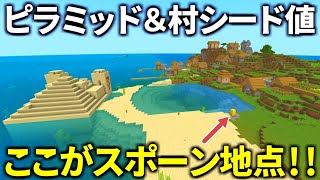 【マイクラシード値】初期スポーン村がヤバすぎる神シード値【マイクラ統合版121】 [upl. by Attikin19]