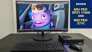 Review of the MSI PRO DP21 11MA PC and the MSI PRO MP271C Curved Display in the UAE [upl. by Eillat]