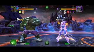 Immortal Hulk solo Spiral Boss  Thronebreaker  32 SPARKLE AND SHINE  EQ  MCOC [upl. by Idissac]