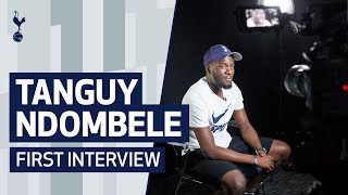 TANGUY NDOMBELES FIRST SPURS INTERVIEW  WelcomeTanguy [upl. by Bogoch]