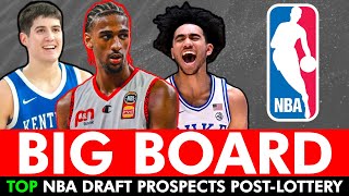 UPDATED 2024 NBA Draft Big Board PostLottery Ft Alex Sarr amp Reed Sheppard [upl. by Hareehat]