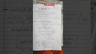 NORMALITY AcademyofClassmates chemistry Equivalent wt Acidic hydrogen Basicity of An Acid [upl. by Kinata568]