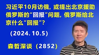 习近平10月访俄，或提出北京援助俄罗斯的“回报”问题，俄罗斯给北京什么“回报”？（2024105） [upl. by Lavena772]