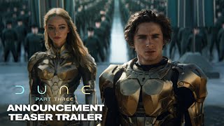 DUNE PART THREE – Teaser Trailer 2026 Timothée Chalamet Zendaya  Warner Bros [upl. by Ardet58]