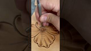 Carving amp Tooling a Flower in Leather  Quick Practice [upl. by Kreindler]