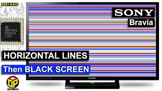 Horizontal lines then Black Screen Problem on Sony Bravia LED TV Screen  HV320WHBN5M Panel Repair [upl. by Myriam123]