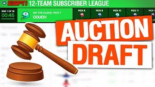 Fantasy Football Auction Draft 2019 Subscriber League [upl. by Babs]