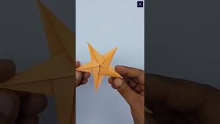 Five Pointed Star For Decoration  Easy Origami Star shorts [upl. by Aneeh]