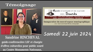 Témoignage Sandrine RINCHEVAL en LSF le 22062024 [upl. by Antonia605]