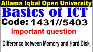 aiou 14315403 code Assignment 1 question 2 important questions of ict guess paper 20222023 [upl. by Bak]