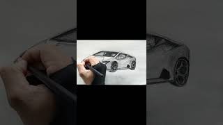 Drawing the Lamborghini Huracan lamborghinihuracan realisticdrawing cardrawing timelapse [upl. by Huxley]