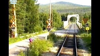 Sweden Inland Railway SÖRTJÄRN  MORA 1997 Train Drivers Cab View from YF1 1335 [upl. by Niklaus721]