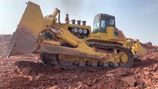 The biggest bulldozer in the world Komatsu D575 working in the mountains [upl. by Tobi230]