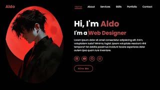 Create A Portfolio Website Using HTML and CSS Only Easy Tutorial [upl. by Orin297]