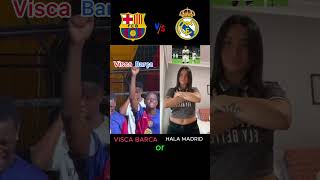 Visca Barca ❤️ vs Hala madrid🤍 football viscabarsa halamadrid barcelona realmadrid trending [upl. by Haya319]