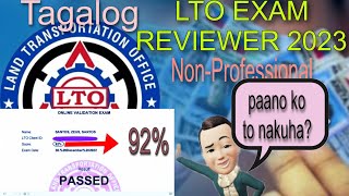 LTO EXAM REVIEWER 2023 TAGALOG NonProfessional [upl. by Toni500]