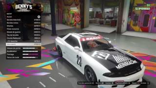 GTA 5 Online  la Annis Elegy Retro Custom chez Bennys Nissan Skyline R34 [upl. by Witty]