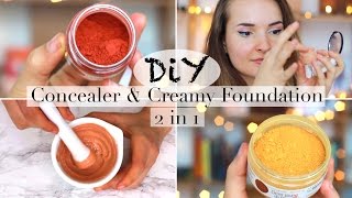 DIY2 in 1 CONCEALER amp CREAMY FOUNDATION From Scratch All Natural No toxic Chemicals [upl. by Aynatan]