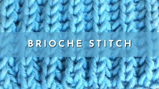 How to Knit the Brioche Stitch Knitting Pattern  Knitting Stitch Pattern  English Style [upl. by Ihsoyim]