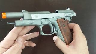 Pistola Airsoft Taurus PT92 Silver Co2 Blowback Full Metal [upl. by Frodin]