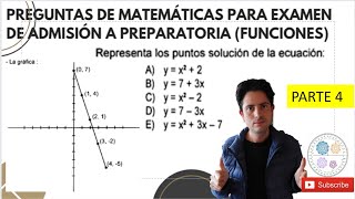 Preguntas de matemáticas para examen de admisión a preparatoria funciones [upl. by Mcnamee]