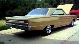 1967 Dodge Coronet Start Up  Hughes Whiplash Cam  440 Mopar [upl. by Ramaj]