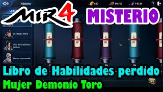 MIR4 Misterio 42  Libro de Habilidades perdido  Mujer Demonio Toro [upl. by Ynnam]