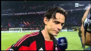 MILANREAL MADRID 22  INTERVISTA INZAGHI  03112010 [upl. by Noremak]