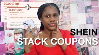 How to stack coupons on shein  use multiple coupons  get free clothes [upl. by Ytsirt]