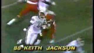 Keith Jackson onehanded catch vs NU in 1986 [upl. by Ennairda777]