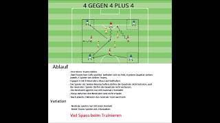 Fussball Spielform Ballbesitz 4 gegen 4 plus 4 [upl. by Leoj957]